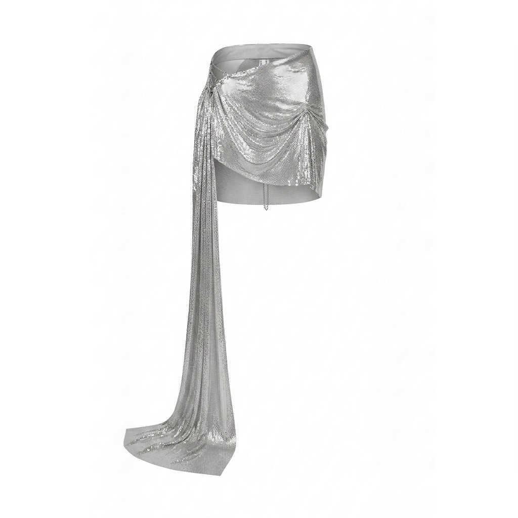 ALUMINIUM ASYMMETRIC SKIRT