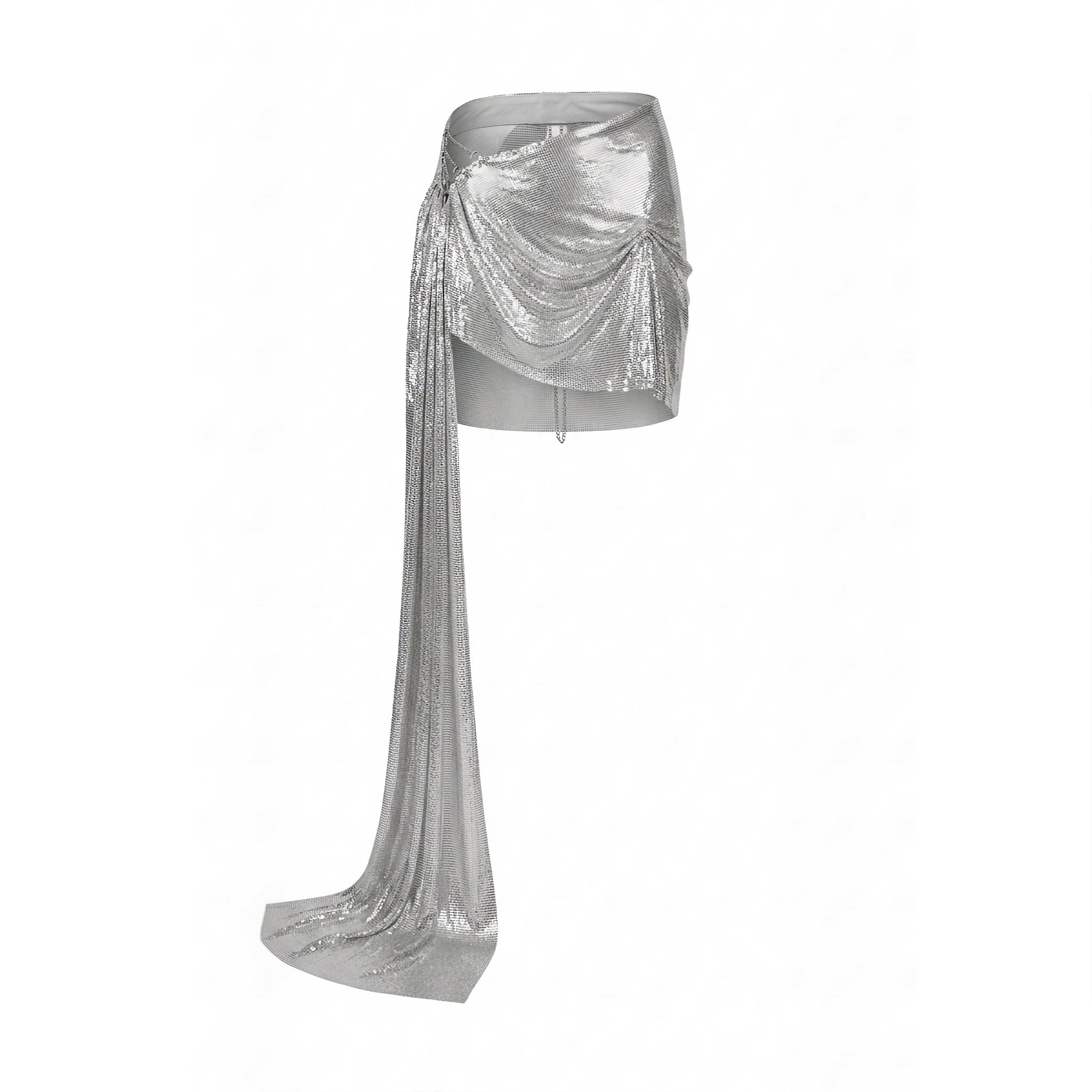 ALUMINIUM ASYMMETRIC SKIRT