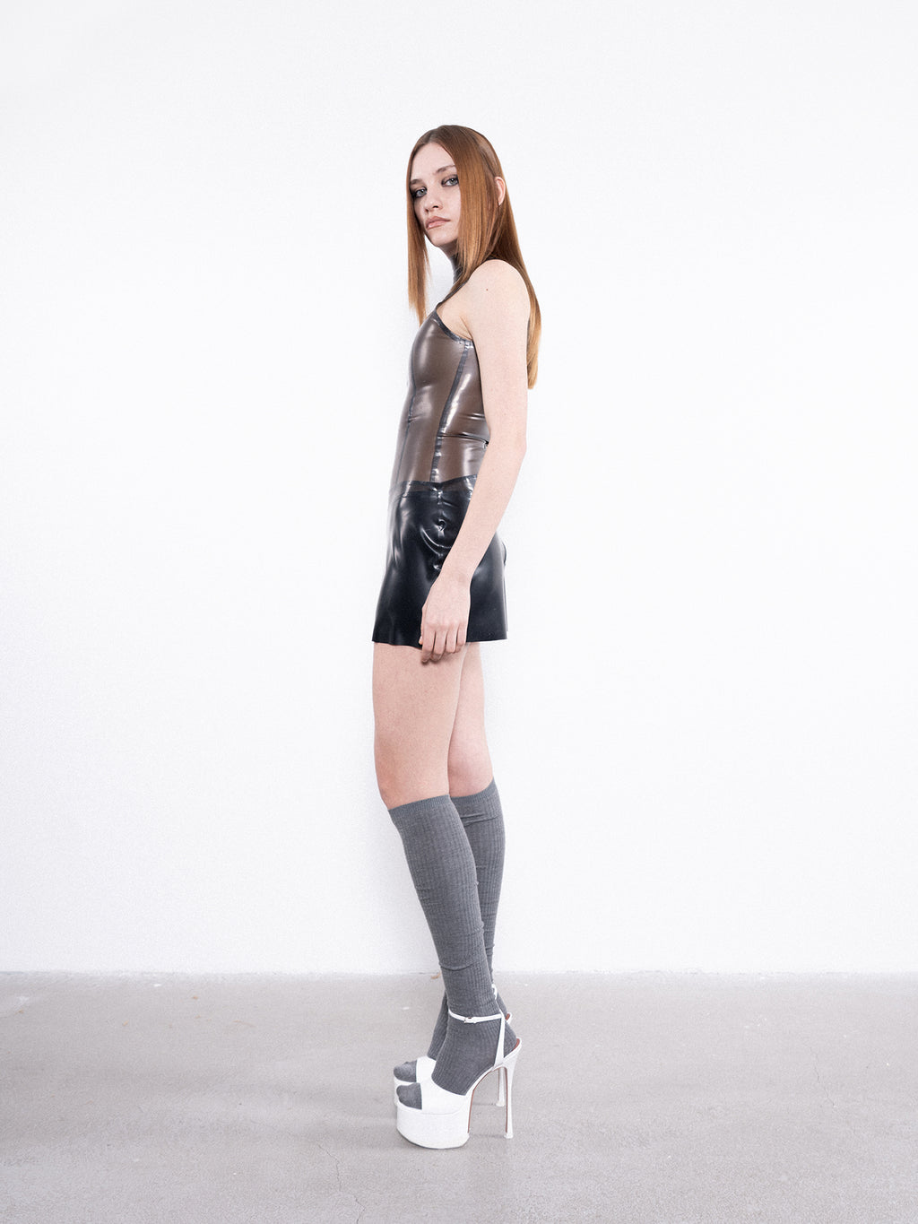 LATEX MINI SKIRT