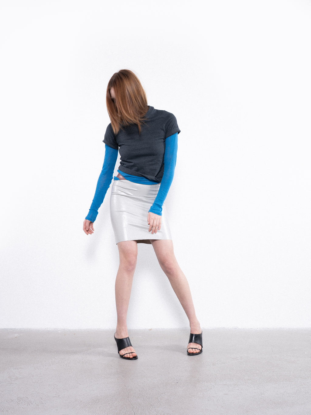 LATEX PENCIL SKIRT